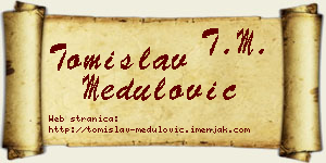 Tomislav Medulović vizit kartica